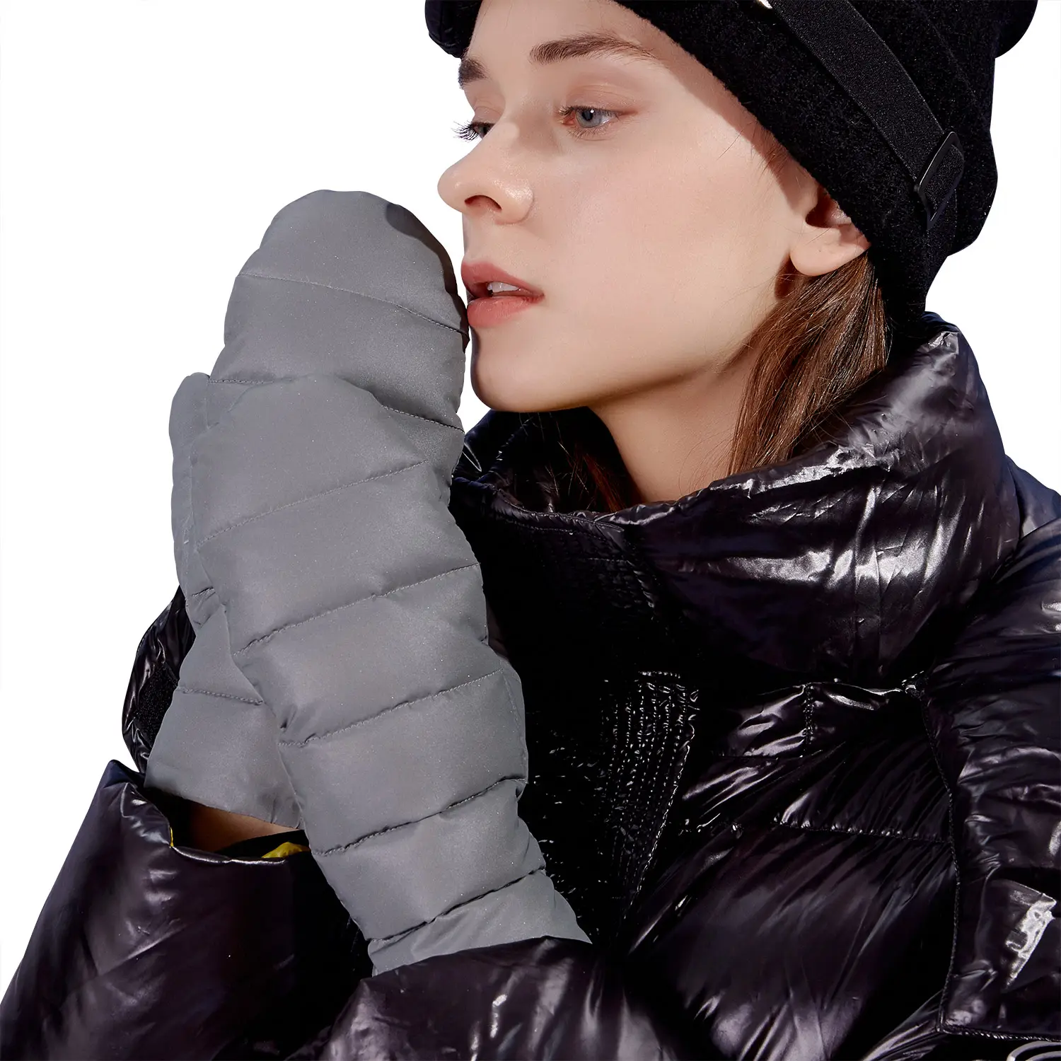 FIORETTO 채워진 겨울 여성 벙어리 장갑 야외 추운 날씨 방수 반사 형광 면 OEM 100% 면 ISO9001
