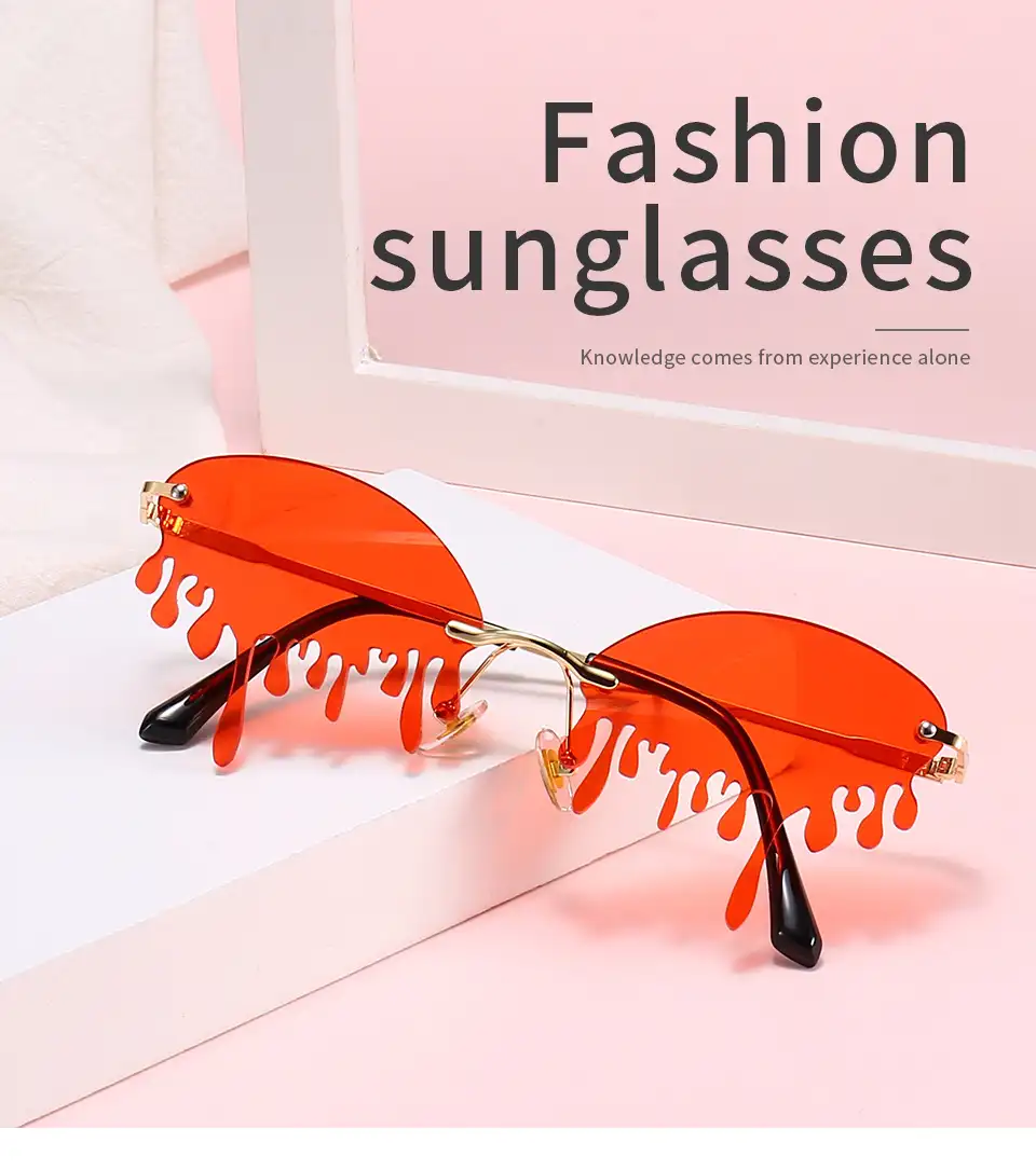 2020 nuevas llegadas moda tendencia divertido gafas de sol lágrimas señoras gafas de sol personalizado al por mayor gafas de sol