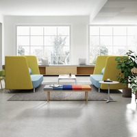 Meubles de bureau à usage général, ensemble de canapés de bureau en cuir synthétique, canapé à plusieurs places pour usage de bureau