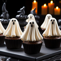 8 cavités Halloween Silicone 3D fantôme chocolat bonbons moules à gâteaux pour gelée gommeuse bonbons résine décorations de gâteau