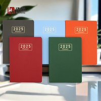 2025 cuero forrado A5 Tapa dura diario planificador cuaderno regalo conjunto con logotipo personalizado