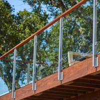 EKOO Série de poteaux de fixation en acier inoxydable 304/316 pour balustrades de piscine en verre, garde-corps de balcon et rampes en verre