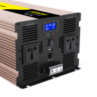 ROGERELE Onduleur Solaire 4000W pour Voiture - Entrée 12V/24V/48V Onde Sinusoïdale Pure Télécommande Portable pour Usage Automobile et Moteur
