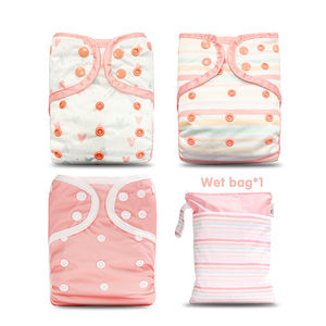 Pantaloni per pannolini di stoffa per bambini taglia unica lavabili regolabili riutilizzabili per set di pannolini tascabili per neonate e ragazzi - Product Image 4