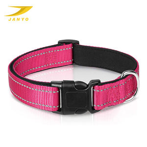 ペットの首輪犬の首輪に最適なナイロンペットカラーピュアナイト安全反射調節可能 - Product Image 5