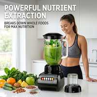 Mixeur Électrique Multifonction Populaire 300ML/1.5L pour Cuisine, 4 Vitesses + Fonction Pulse, Lame en Acier Inoxydable 201, Puissance 60W-260W pour Usage Domestique