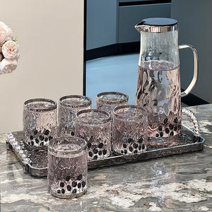 Vente en gros de tasses à eau et de services à thé de grande capacité pour salons domestiques, avec bouteilles en verre pour eau froide et ensembles d'eau. - Product Image 3