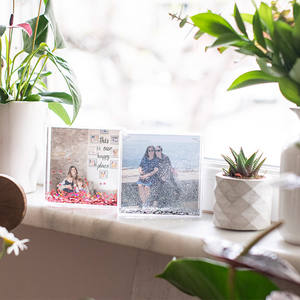 Marco de Fotos Cuadrado de Plástico AS de 4x4 Pulgadas con Logotipo Personalizado, Marco de Fotos Líquido Transparente con <span class=keywords><strong>Agua</strong></span>, Sin Reseñas - Product Image 3