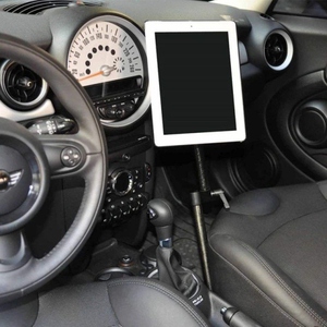 ที่วางโทรศัพท์ในรถยนต์แบบหนัก ทนทาน ผลิตจากคาร์บอนไฟเบอร์ ติดตั้งบนรางเบาะรถยนต์ ปรับได้ ใช้ได้กับแท็บเล็ตและกล้อง - Product Image 5