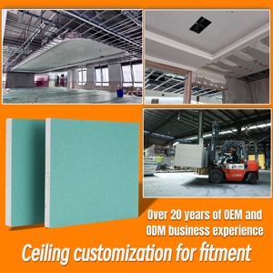 Vách thạch cao tấm chống thấm nước giấy phải đối mặt với trần plasterboards nhà máy lửa đánh giá vách thạch cao giá - Product Image 2