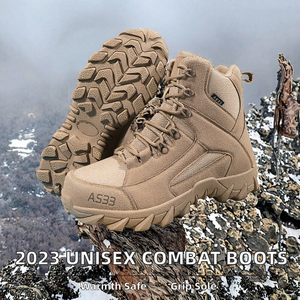 Bottes de randonnée pour hommes 2026, tige en mesh respirant, doublure imperméable, semelle extérieure en caoutchouc antidérapante, toutes saisons, bout rond - Product Image 2