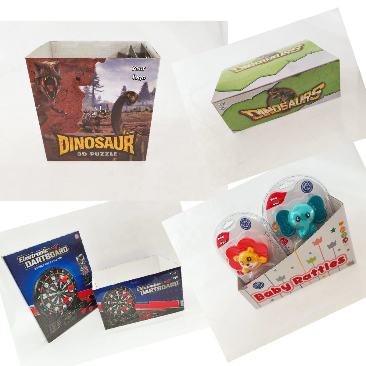 กล่องสีและโลโก้ดีไซน์ของคุณ