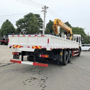 รถบรรทุกตงเฟิงพร้อมเครนบูมตรง 12 ตัน รถบรรทุกติดเครน 6x4 สำหรับขาย - Product Image 5
