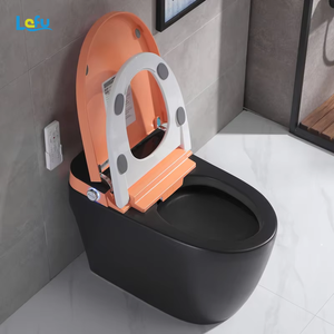 ห้องน้ำอัจฉริยะอัจฉริยะห้องน้ำเซรามิก WC ชักโครกอัตโนมัติสีเทาสีส้ม - Product Image 2