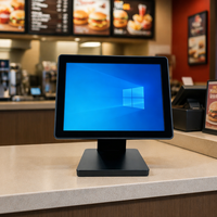 Terminal de point de vente professionnel à écran tactile unique de 15 pouces avec support pliable pour magasin de détail et restaurant, sous Windows 11