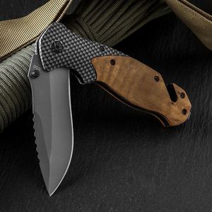 Cuchillo X50 de Alta Calidad con Mango de Madera, Cuchillo Plegable Táctico de Supervivencia para Exteriores, Cuchillo de Bolsillo Personalizado para Camping - Product Image 4