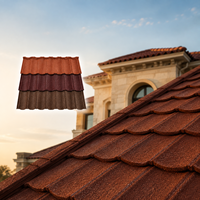 Tuile de toiture en métal Bond, choix moderne et imperméable pour les maisons résidentielles et les appartements, avec finition en copeaux de pierre et installation facile