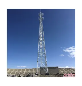 Горячая оцинкованная самоподдерживающая 3-ногая трубчатая Gsm телекоммуникационная антенна башня