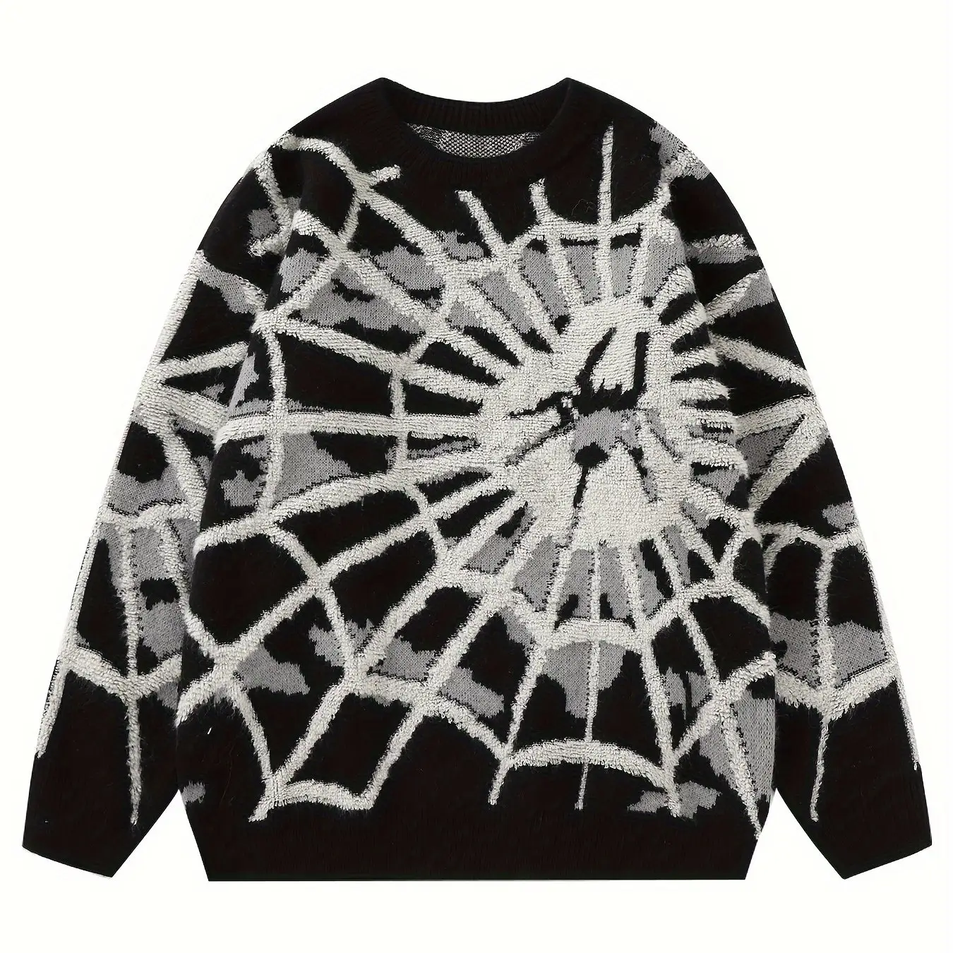 Custom Oem Mannen Sweater Jacquard Pullover Knitwear Winter Spider Hoodie Katoen Gebreide Designer Custom Gebreide Trui Voor Mannen