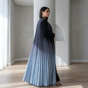 Nouvelle Veste Plissée Miyake Automne Hiver 2026, Long Manteau <span class=keywords><strong>Trench</strong></span> <span class=keywords><strong>Femme</strong></span> Tendance Abaya - Product Image 1