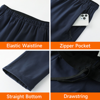 Pantalons d'extérieur Pantalons de jogging coupe-vent avec logo personnalisé pour hommes Tissu imperméable pour le sport Décontracté d'extérieur pour adultes Cordon de serrage plat