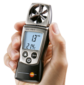 Anémomètre à ailettes compact Testo 410-1, vitesse de l'air 0,4-20 m/s et -10-50 ° Thermomètre C, mesure la température du vent et la échelle de <span class=keywords><strong>Beaufort</strong></span> - Product Image 2