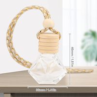 Diffuseur de parfum suspendu pour voiture de 8 ml, vide, rechargeable, en verre transparent, pour huiles essentielles et aromathérapie