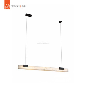 Linear Spanish alabaster Pendant <b>Lamp</b> for <b>kitchen</b> island hotel dining villa - Product Image 1