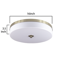 Plafonnier LED moderne Worbest 16 pouces 25W 5CCT à température de couleur variable et dimmable, certifié ETL/cETL pour la décoration du salon et de la chambre