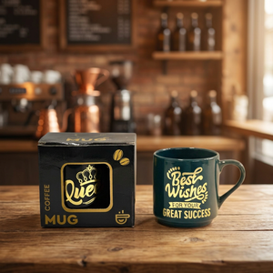Golden print ceramic mug multicolor - Product Image 2