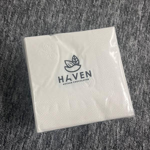 Fsc campione naturale gratuito bianco cibo per cena tovaglioli di carta velina asciugamani con Logo - Product Image 5