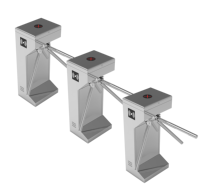 Sistema de Control de Acceso con Torniquete Trípode de Acero Inoxidable 304, Lector de Huellas Dactilares, Barrera de Brazo Abatible (TS1000)