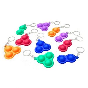Juguetes de Silicona Personalizados para Aliviar el Estrés, Llaveros con Burbujas para Presionar con los Dedos, Juguetes Antiestrés - Product Image 4
