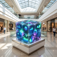 Display LED per Esterni a 4 o 5 Lati, Controllo Smart WiFi 4G, P2.5-P4, Insegna Digitale Cubica Magica, Pubblicità, Cabina DJ, 2 Anni di Garanzia, IP65 Completo