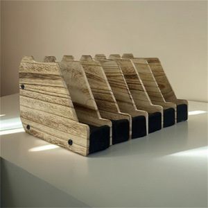 Estante de exhibición de pistolas de madera con 6 ranuras, organizador de pistolas de escritorio, estante de almacenamiento para coleccionistas de aficiones - Product Image 2