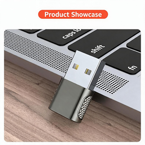 USB 2.0 to Type C Female Converter Adapter Anti Slip Zinc Alloy Fast Charging Data Sync <strong>Audio</strong> Earphone Support Laptop PC - Product Image 4