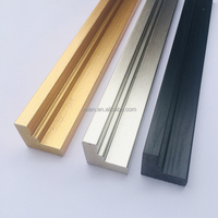 Cadres flottants en plastique noir PS modernes en forme de L pour peintures sur toile, décoration intérieure, vente en gros OEM