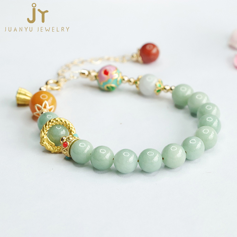 Myanmar Jade Chain Link Bracelets With