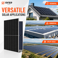 Panneaux solaires industriels pour toitures Ginza 605W N-Type pour 144 demi-cellules, double vitrage, haute performance, efficacité de 23,03 %, 210 mm x 210 mm