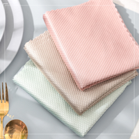 Chiffon de nettoyage en microfibre, sans peluches, nettoie rapidement les fenêtres, les lunettes, les pare-brise, les miroirs et l'acier inoxydable, bleu
