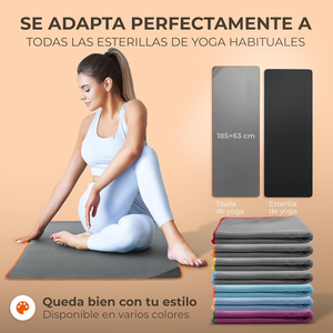 Toalla de Yoga de Microfibra Tejida Superior, Cubre Esterilla Antideslizante, Ecológica, de Secado Rápido, Cuadrada, para Sesiones Intensas de Yoga Caliente y Pilates - Product Image 2