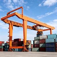 Grue portique sur rail de 50 tonnes à double poutre de type RMG pour le manutention et l'empilage de conteneurs en terminal portuaire et en entrepôt logistique