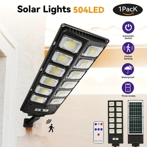 Lampadaire solaire ultra-lumineux 504 LED-Capteur de mouvement grand angle, économe en énergie, réglable, du crépuscule à l'<span class=keywords><strong>aube</strong></span> - Product Image 2