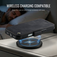 Étui portefeuille magnétique CaseMe pour iPhone 17 Pro Max, coque à rabat en PU premium avec protection RFID pour iPhone 17 Pro Max