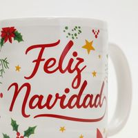 Taza de Cerámica Navideña para Sublimación, Taza de Café, Artículos de Bebida para las Fiestas, Taza de Regalo con Logotipo Personalizado para el Hogar y la Oficina