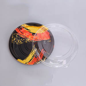 Plato Redondo Desechable para <span class=keywords><strong>Sushi</strong></span> con Tapa, para Uso Comercial y Doméstico, para Empacar Sashimi de Salmón, Plástico de Grado Alimenticio - Product Image 4