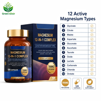 Complément alimentaire en capsules de magnésium 12-en-1 complexe 700mg, marque privée, formule personnalisée OEM ODM, conception graphique