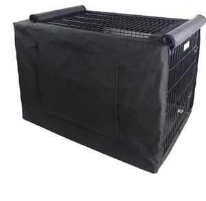 Hundekäfig-Abdeckung Haustier-Zwinger-Abdeckung Hundekäfig mit Doppeltür Langlebiges Oxford-Gewebe - Product Image 5