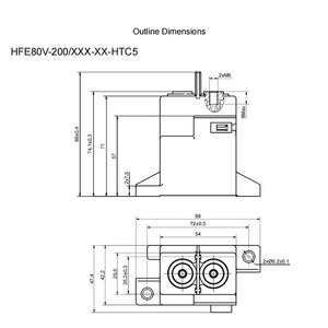 Contacteur CC haute tension HONGFA HFE80V-200 250V 200A Bobine 12V/24V 80kW Relais biphasé - Product Image 5