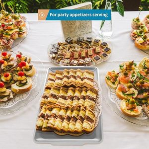 Premium Paslanmaz Çelik Dikdörtgen Tepsiler Altın Gümüş Servis Tabakları Barbekü Suşi Restoran Mutfak Yemek Servis Tepsileri - Product Image 3